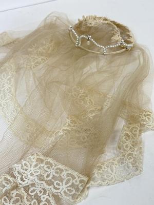 LOT 71: Vintage Paper Dress Up Dolls, Pink Bisque Porcelain Wall Hangings, Vintage Veil & More