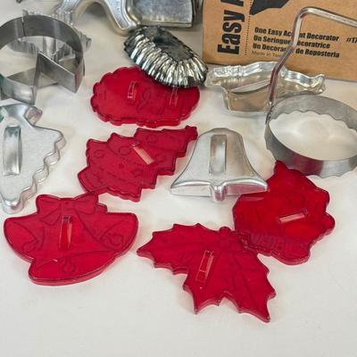 LOT 74: Christmas Cookie Cutters & More Baking Accessories
