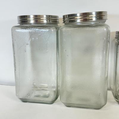 LOT 75: Clear Glass Kitchen Canisters