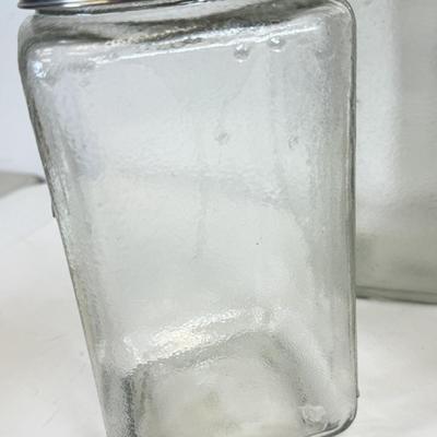 LOT 75: Clear Glass Kitchen Canisters
