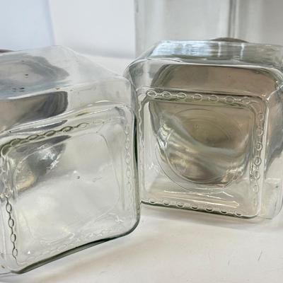 LOT 75: Clear Glass Kitchen Canisters