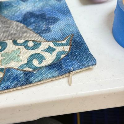 LOT 78: For the Beach House: Surfboard Platters, Large Drink Dispenser, Mermaid Pillow Covers (washable)& More