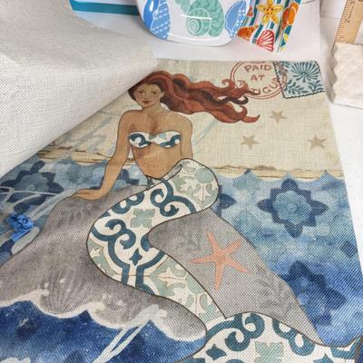 LOT 78: For the Beach House: Surfboard Platters, Large Drink Dispenser, Mermaid Pillow Covers (washable)& More