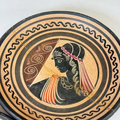 LOT 80: Pottery: Signed Vase, Sun Vase made in Mexico, Greek Plate & More