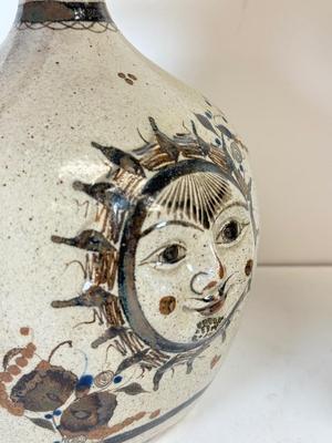 LOT 80: Pottery: Signed Vase, Sun Vase made in Mexico, Greek Plate & More