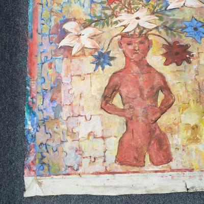 LOT 81: Collection of Colorful Paintings on Canvas