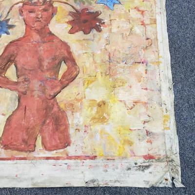 LOT 81: Collection of Colorful Paintings on Canvas