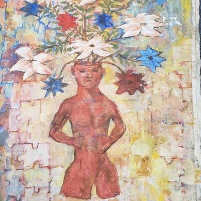 LOT 81: Collection of Colorful Paintings on Canvas