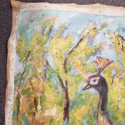 LOT 82: Two Large Paintings/Mixed Media Art on Canvas