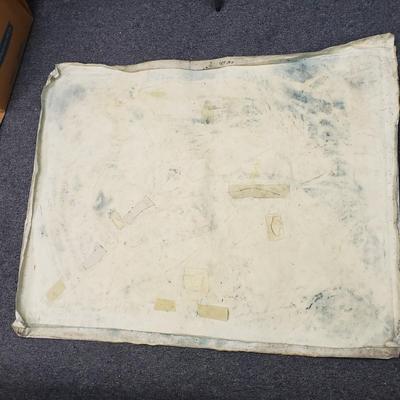 LOT 82: Two Large Paintings/Mixed Media Art on Canvas
