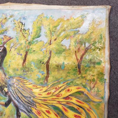 LOT 82: Two Large Paintings/Mixed Media Art on Canvas