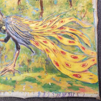 LOT 82: Two Large Paintings/Mixed Media Art on Canvas