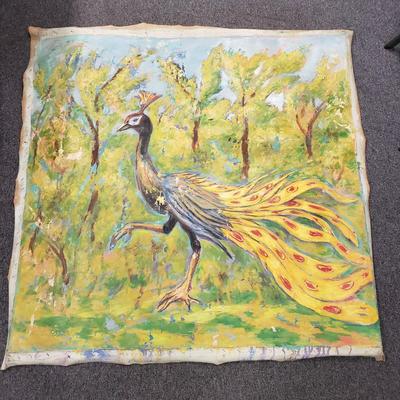 LOT 82: Two Large Paintings/Mixed Media Art on Canvas