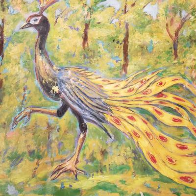 LOT 82: Two Large Paintings/Mixed Media Art on Canvas