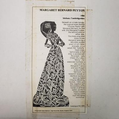 LOT 87: Margaret Bernard Peyton Brass Rubbing Art