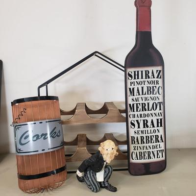 LOT 92: Assortment of Barware & Wine Enthusiast Decor