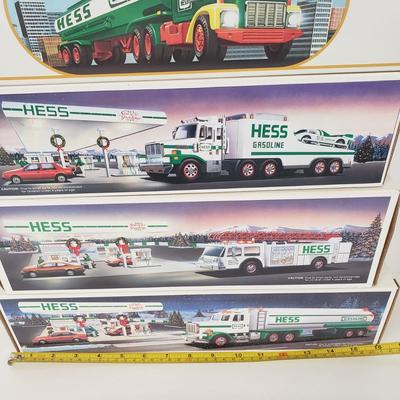 LOT 95: Vintage Hess trucks with Oil Truck Bank