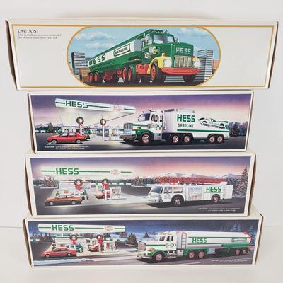 LOT 95: Vintage Hess trucks with Oil Truck Bank