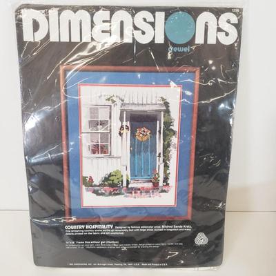 LOT 99: Assortment of Vintage Arts & Crafts-New Crewel in Pack, Tufting Kit, Leathercraft Kit & More