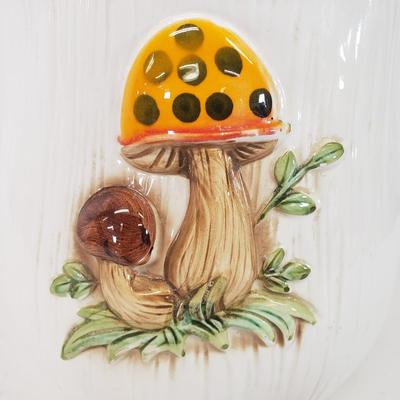 LOT 100: Vintage Merry Mushrooms Ceramic Canister