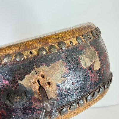 LOT 105: Hand Painted Vintage Drum, William J Link Stamped Round Bottom Drum & More