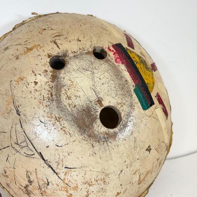 LOT 105: Hand Painted Vintage Drum, William J Link Stamped Round Bottom Drum & More