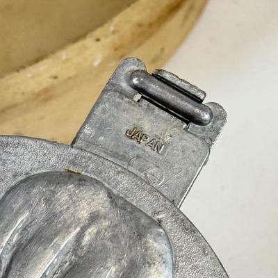 LOT 106: Olde Thompson Stainless Steel Spice Rack, Bacon & Burger Presses, Meat Thermometer Fork & More