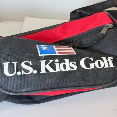 LOT 108: US Kids Golf Bag w/ Clubs & Easton Metal Baseball Bat
