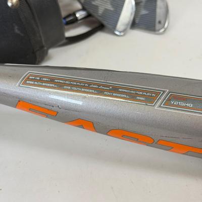 LOT 108: US Kids Golf Bag w/ Clubs & Easton Metal Baseball Bat