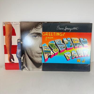 LOT 125: Bruce Springsteen Vinyl Records: The River, Greetings from Asbury Park NJ & Born in the USA