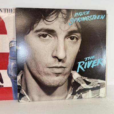 LOT 125: Bruce Springsteen Vinyl Records: The River, Greetings from Asbury Park NJ & Born in the USA