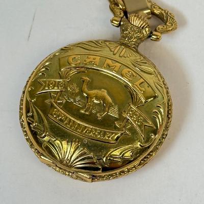 LOT 131: Camel Cigarette Pocket Watch w/ Rings, Pins & More