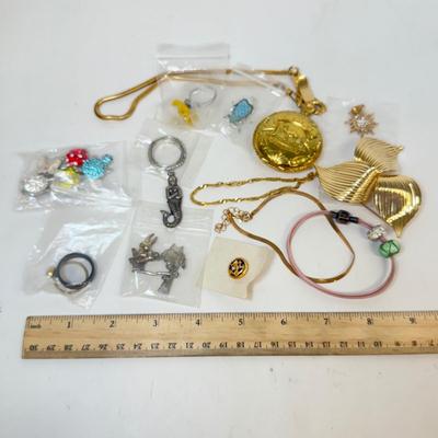 LOT 131: Camel Cigarette Pocket Watch w/ Rings, Pins & More
