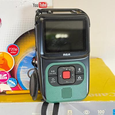 LOT 136: Canon Selphy CP770 Printer, Kodak & RCA Sport Cameras