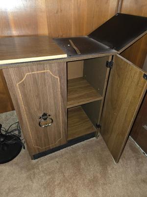 Vintage cabinet with fold out