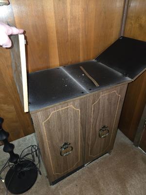 Vintage cabinet with fold out