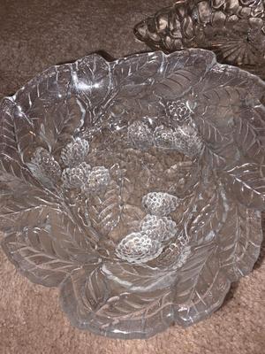 Clear glass candy dish lot