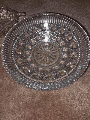 Clear glass candy dish lot