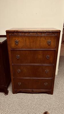 VINTAGE 4 DRAWER UPRIGHT CHEST
