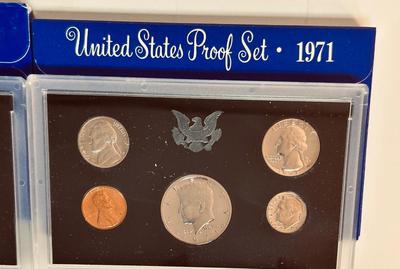 1970 & 1971 UNITED STATES MINT PROOF SETS