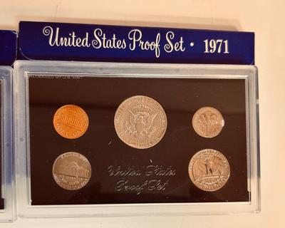 1970 & 1971 UNITED STATES MINT PROOF SETS