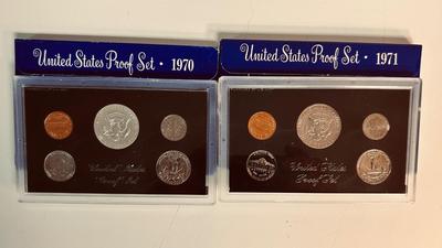 1970 & 1971 UNITED STATES MINT PROOF SETS