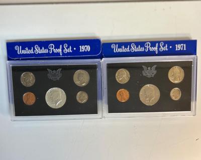 1970 & 1971 UNITED STATES MINT PROOF SETS