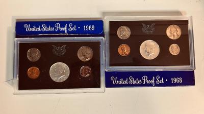 1968 & 1969 UNITED STATES MINT PROOF SETS