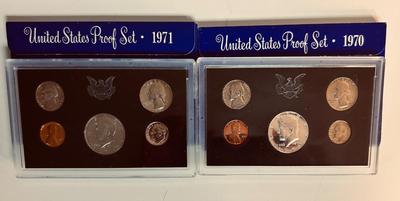1970 & 1971 UNITED STATES MINT PROOF SETS