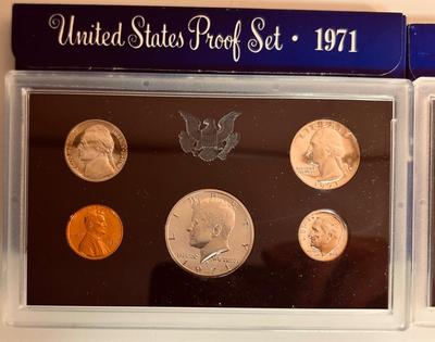 1970 & 1971 UNITED STATES MINT PROOF SETS