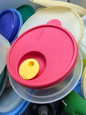 Misc lids-including some Tupperware