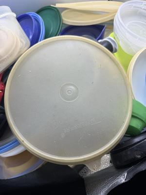 Misc lids-including some Tupperware