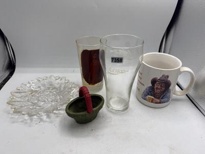 Cocoa-cola glass & mugs