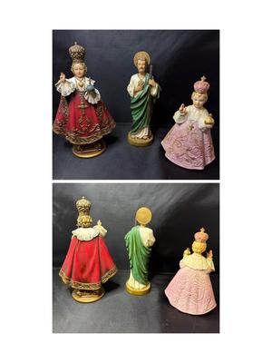 2 Infant of Prague & St. Jude Figurines